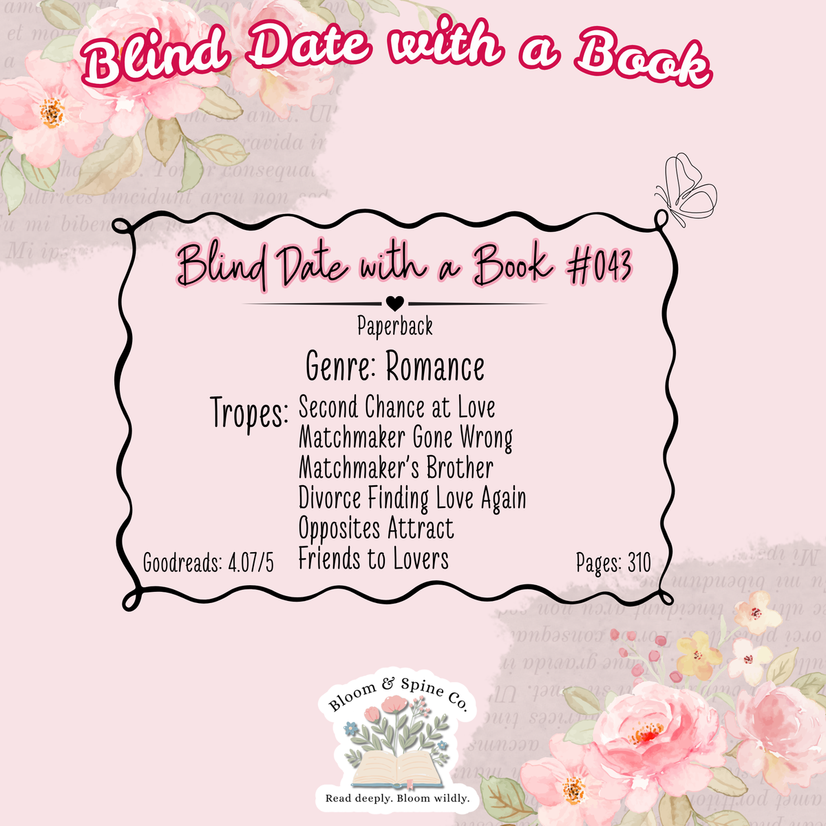 Blind Date with a Book #043 (SIGNED)