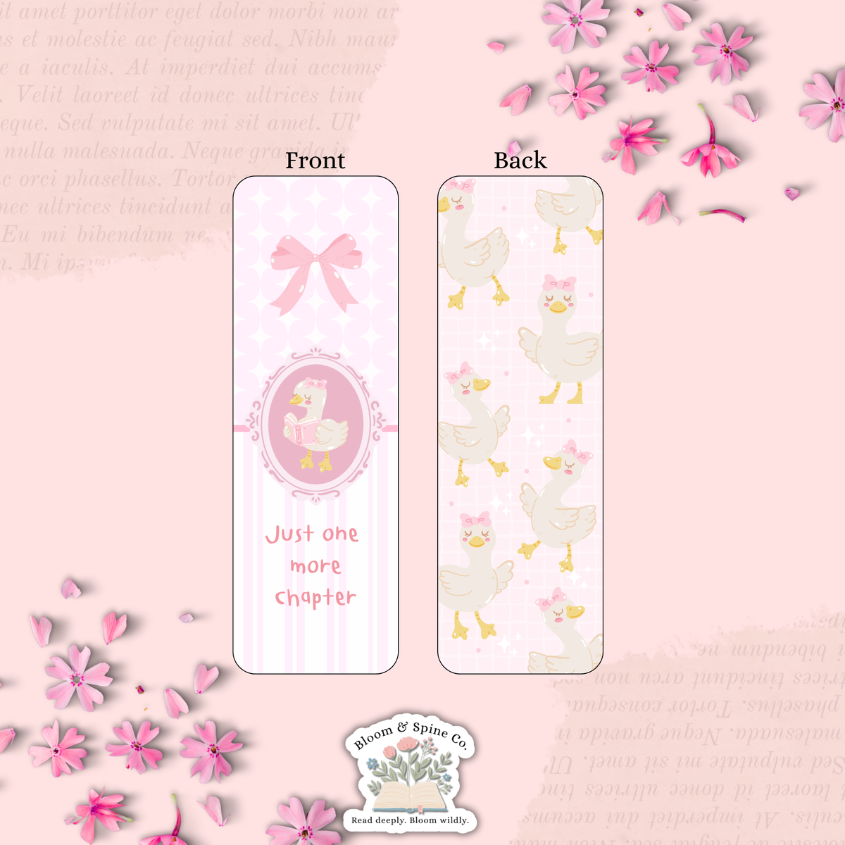 Girly Duck Just One More Chapter Bookmark