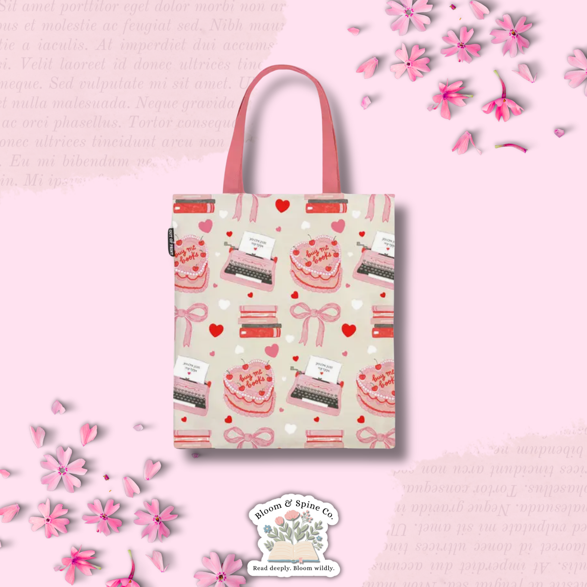 Pink Book Lover Tote