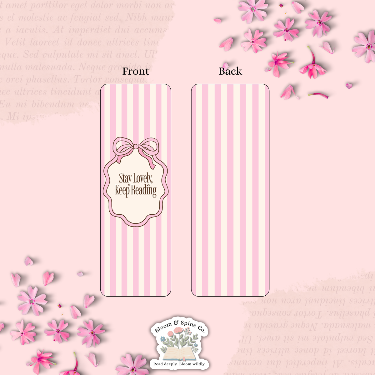 Stay Lovely Keep Reading Bookmark