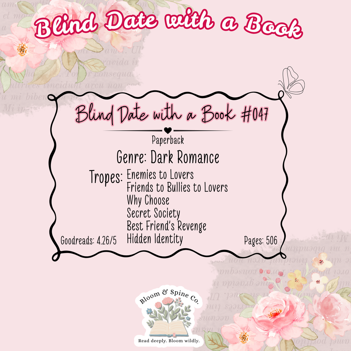 Blind Date with a Book #047 (SIGNED)