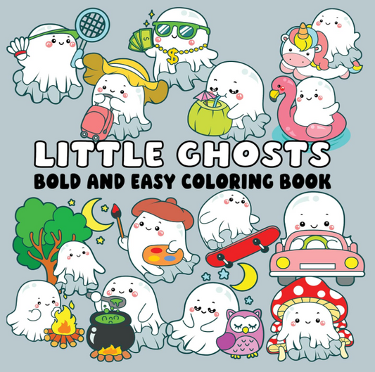 Little Ghosts Bold and Easy Coloring Book
