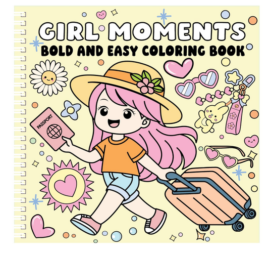 Girl Moments Bold and Easy Coloring Book