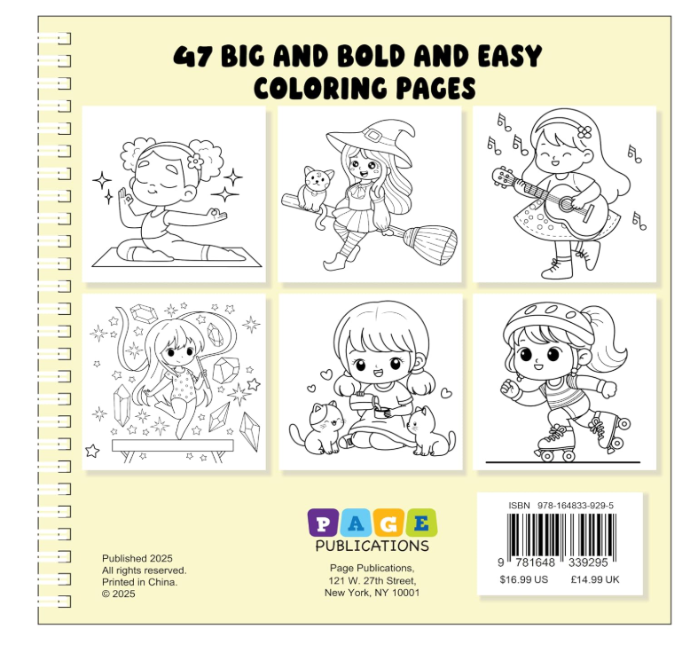 Girl Moments Bold and Easy Coloring Book