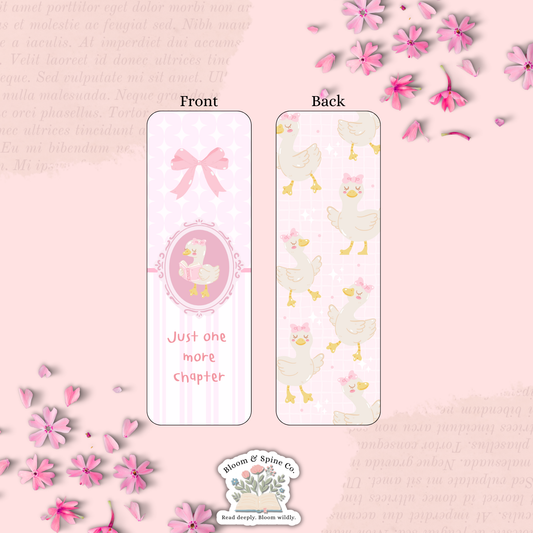 Girly Duck Just One More Chapter Bookmark