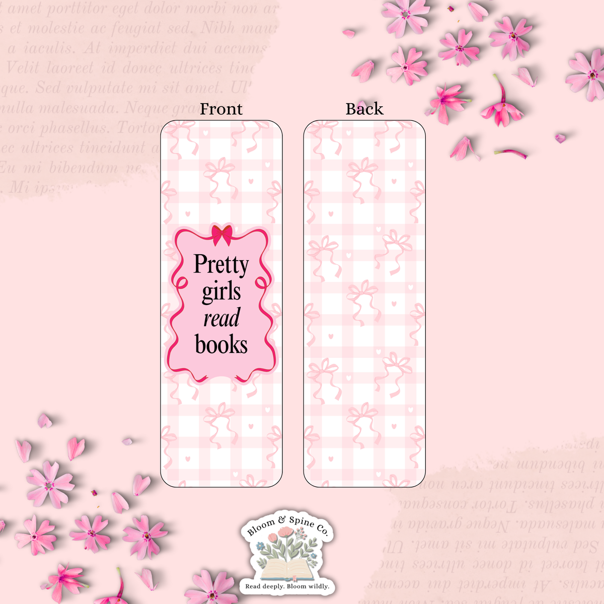 Pretty Girls Read - Pink Bookmark