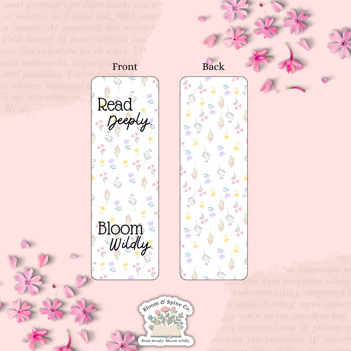 Read Deeply Bloom Wildly Bookmark